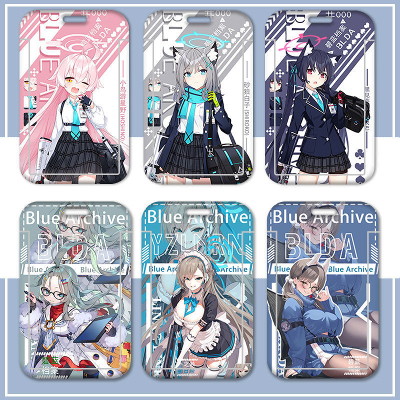 Blue Archive Merchanted Card Holder Mixiang Star Wild Sand Wolf Shiroko Chaina Student Meal Card Bus Card Lanyard