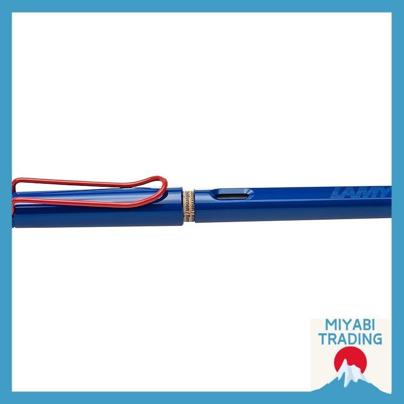 [Ship from JAPAN] LAMY fountain pen EF extra fine nib Safari Blue Red Clip L14R-EF dual-use limited regular imported goods