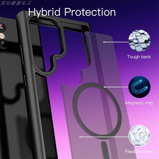 Case S24ultra เคสผิวด้าน เคส แม่เหล็ก ชาร์จได้ สำหรับ SAMSUNG S25Fe S21 S22 S23 S24 S25 Ultra plus S23FE เคสมือถือ 006