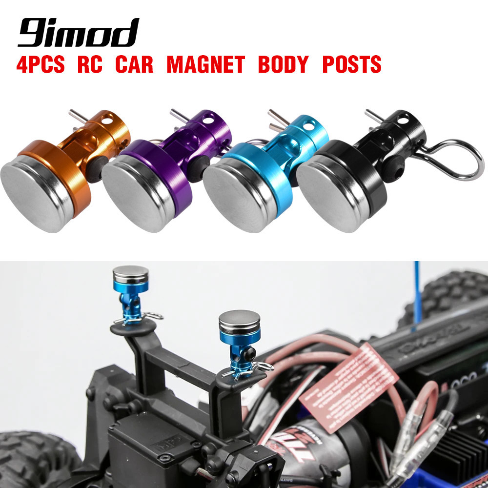 9imod 4pcs RC Magnetic Body โพสต์โลหะแม่เหล็ก Fixing รถ RC รถ Shell Mount คอลัมน์คลิปสําหรับ 1/10 Ax