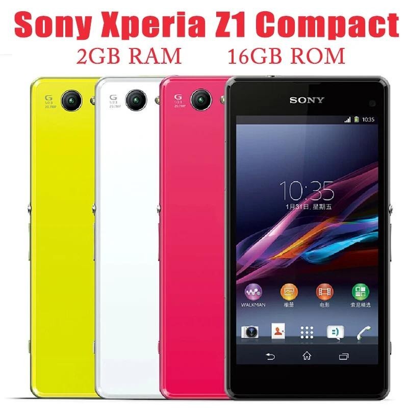 Sony Xperia Z1 ขนาดกะทัดรัด D5503 4G LTE มือถือ Quad-Core 2GB ROM 16GB RAM สมาร ์ ทโฟน 4.3 Tomato WiFi Android สนับสนุน Play Store โทรศัพท ์ มือถือใช ้ 98 % ใหม ่