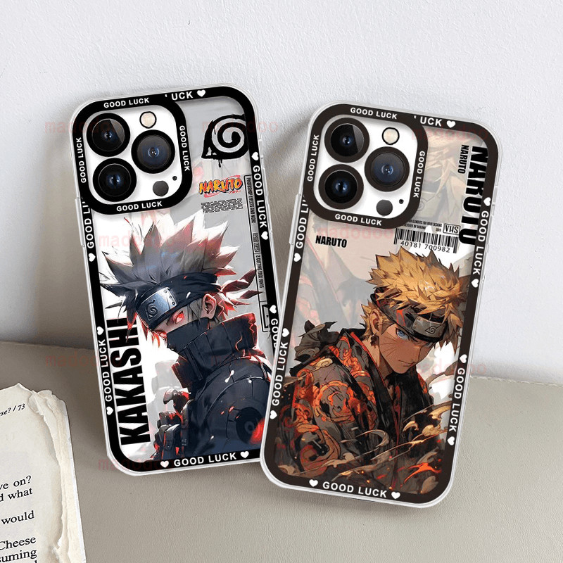 เคส Cartoon Animel NARUTO For Samsung Galaxy S24 Ultra S24+ S23 Plus FE S23+ A55 A54 A25 A53 A35 5G A14 A13 A24 4G A22 LTE M22 M32 A12 M12 A05S A05 A04 A04S A02 M02 Cool Kakashi Super Saiyan Transparent Soft Phone Case Cover STD 52