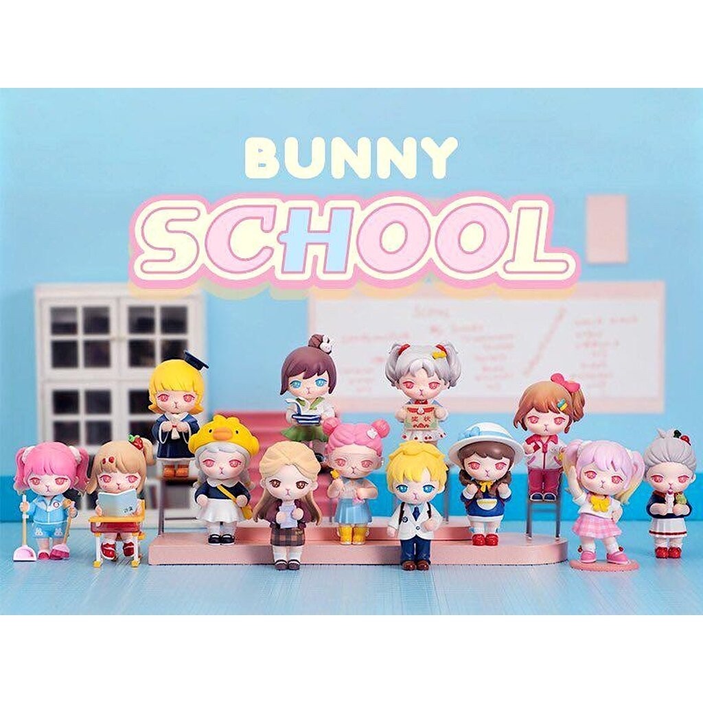 Bunny School Series - Box Set ยกกล่อง ( 12 ตัว ) - ของแท้ - Pop Mart [โมเดลบันนี่] (สินค้าพร้อมส่ง)