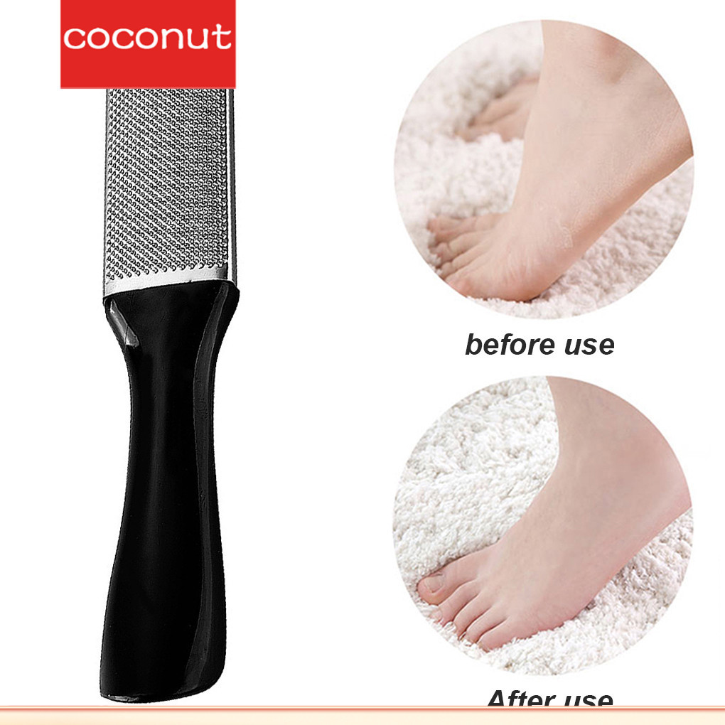 【Coco 】1/2/3/5แฟ ้ มเท ้ าสแตนเลสDead Skin RemovalพลาสติกจับมีดโกนSalon Pedicureเครื ่ องมือทําเล ็ บเท ้ าอุปกรณ ์ ดูแลเท ้ า