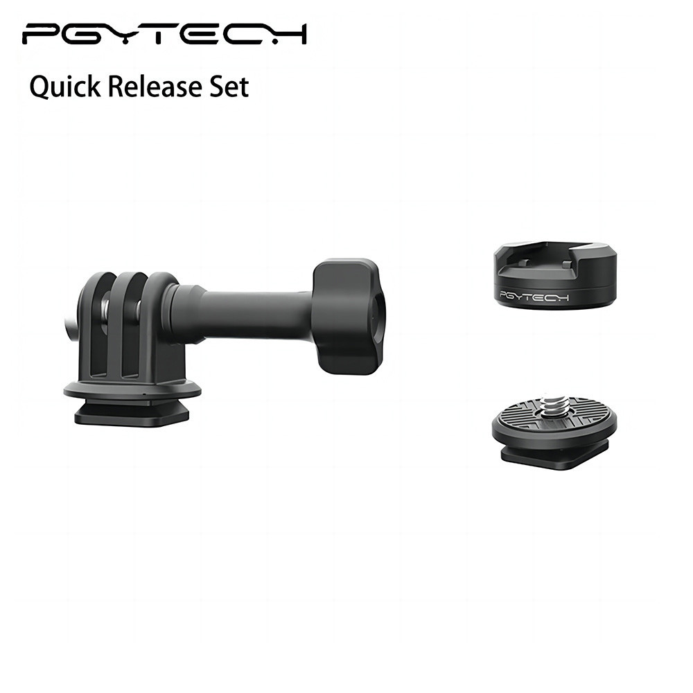 PGYTECH Caplock Action Camera Quick Release Kit พร้อมอินเทอร์เฟซ 1/4 "ออกแบบล็อคคู่สำหรับ GoPro Insta360 DJI และสมาร์ทโฟน