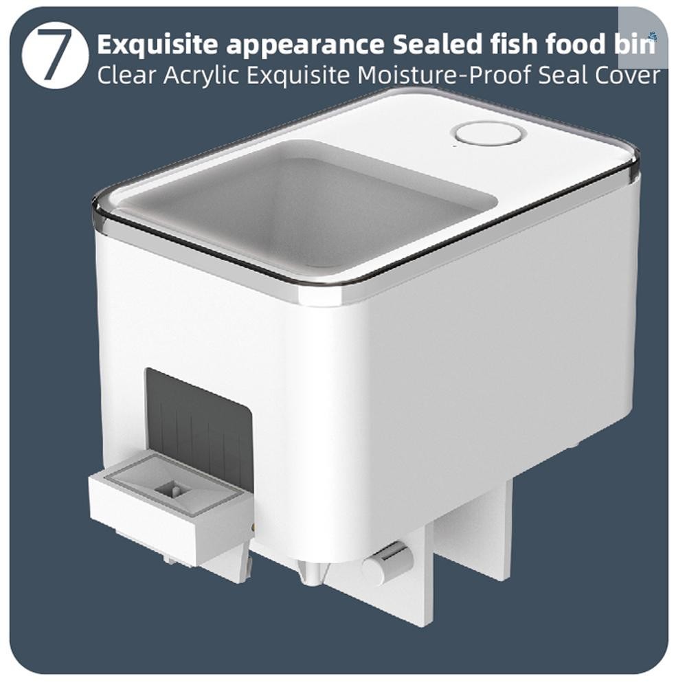 Wifi อัจฉริยะจับเวลาเครื ่ องป ้ อนอัตโนมัติ Aquarium Goldfish Feeder 100ML ขนาดใหญ ่ ความจุ Fish Feeder โทรศัพท ์ มือถือ APP Control - รูปที่ 6