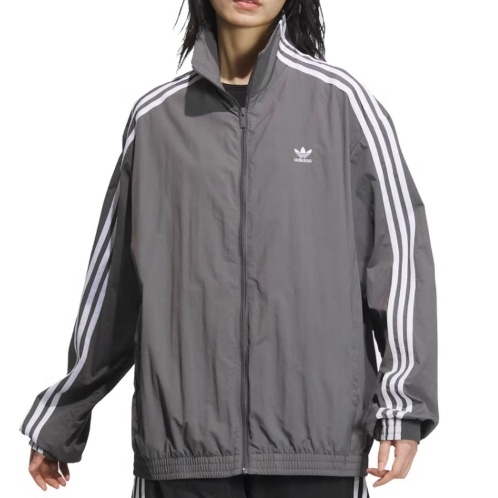 Adidas Originals Women Oversize Breathable Jacket Casual Collar Windproof Jacket JJ3361 JJ3362