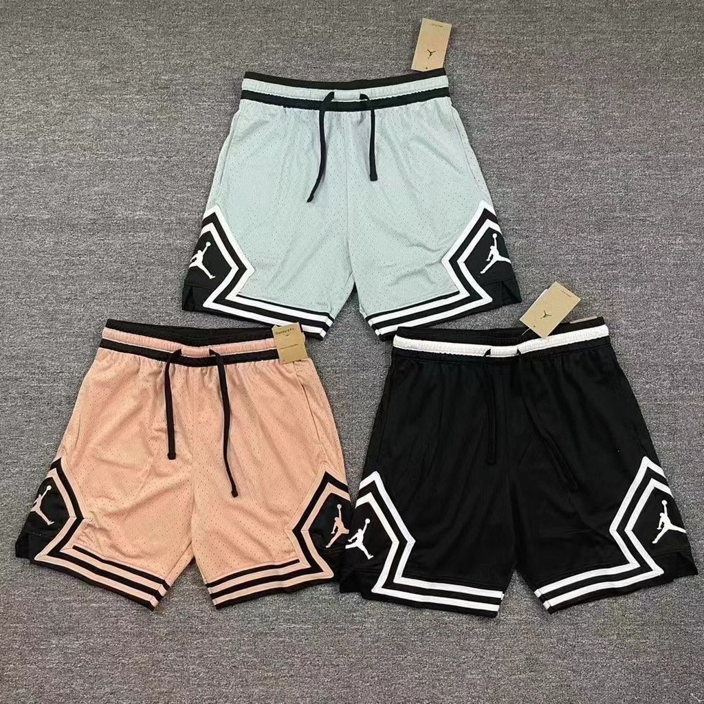 American Underknee AJ Flying Shorts Double layer Mesh Slim High Street Sports Shorts อินเทรนด ์ กางเกงขาสั ้ นบาสเก ็ ตบอลอเมริกัน