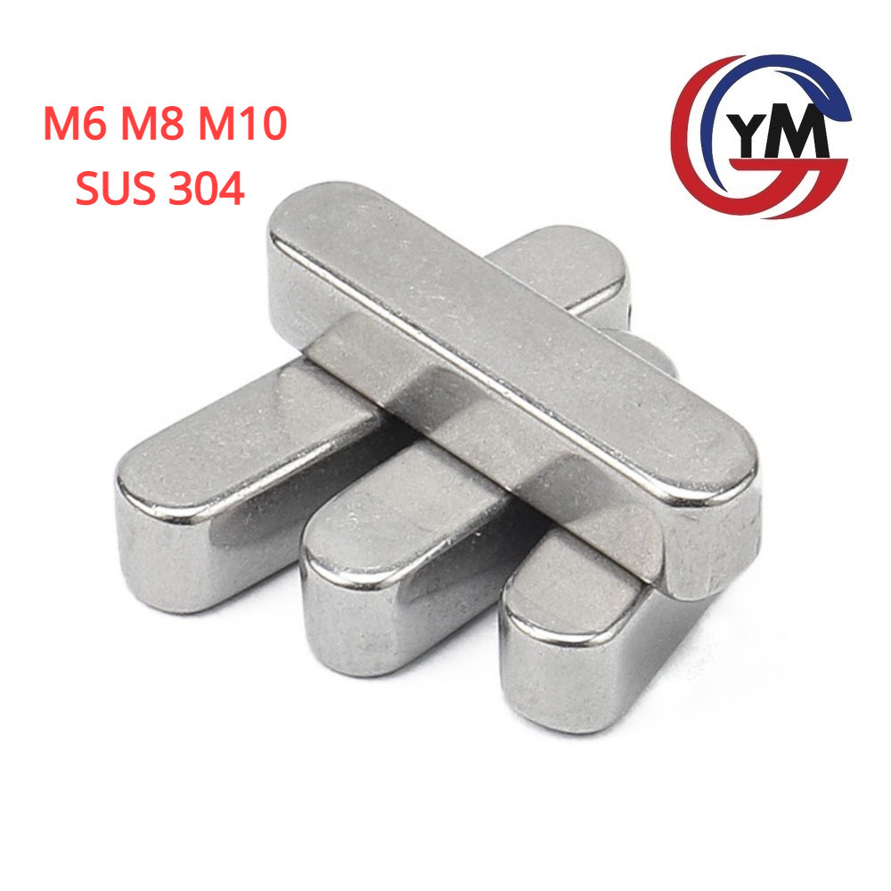 [ Ymh ] 304 สแตนเลสมุมกลม Pin แบน GB1096 Key Slot Pin แบน M6M8M10