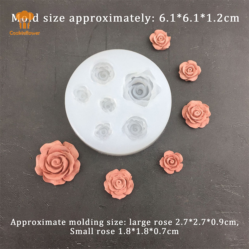 Cookieflower 3D Rose ดอกไม้รูปร่าง Leaf แม่พิมพ์ซิลิโคน Fondant ช็อกโกแลตแม่พิมพ์สบู่แม่พิมพ์เค้ก Decorag เครื่องมือเบเกอรี่อุปกรณ์เสริมใหม่