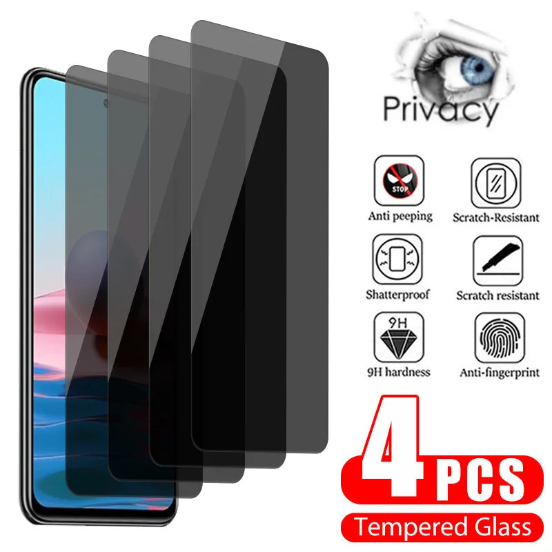 4pcs ฟิล์มกระจก เต็มจอ Xiaomi Redmi Note 14 13 12 11 Pro 5G 11s 13C 12C 10C 10A 9A 9C X5 8 7 Mi 13 11T Lite Poco X7 F7