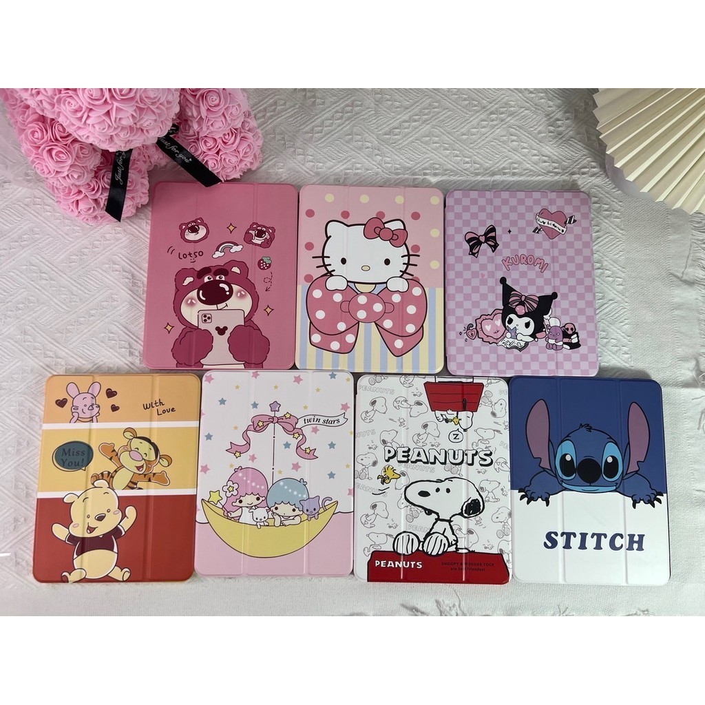 เคส ลายการ์ตูน สำหรับ ไอแพด มีทุกรุ่น Gen 7/8/9/10 10.2 Air 1/2/3/4/5/6 10.9 M4 Pro 11/13 2024 Air6 Pro13 032