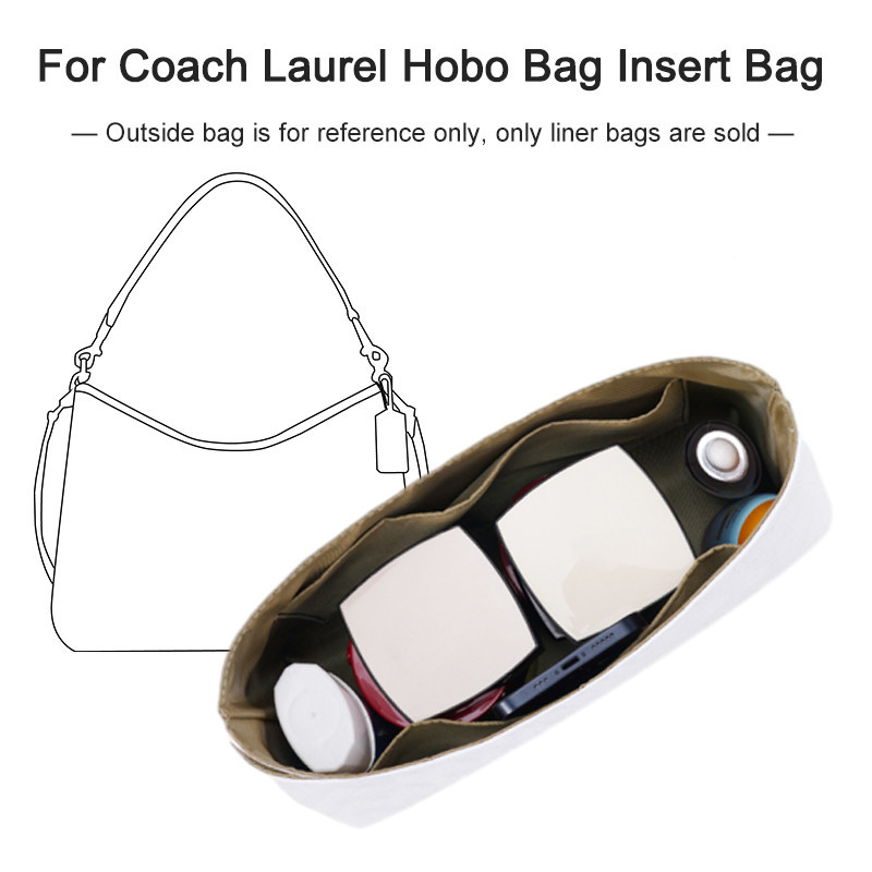 Dupont กระดาษกระเป ๋ าใส ่ Organizer สําหรับ Coach Laurel Hobo กระเป ๋ าภายในถุงเก ็ บเครื ่ องสําอางในกระเป ๋ า