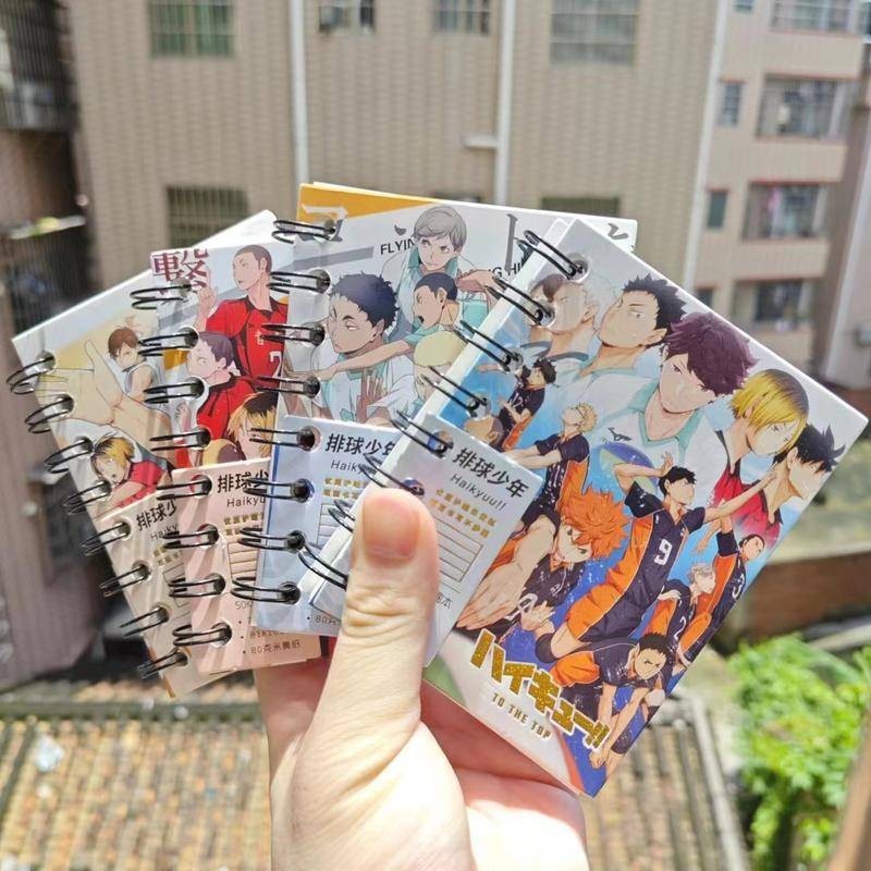 อะนิเมะ Haikyuu A7 Coil Notebook Student Diary Shoyo Hinata Oikawa Tooru Kozume Kenma Tobio Kageyama Korai Hoshiumi Notepad Line หน้าด้านในโรงเรียนอุปกรณ์สํานักงานของขวัญวันเกิด