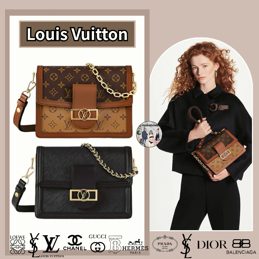 Louis Vuitton DAUPHINE กระเป ๋ าสะพายไหล ่ ของแท ้ 100 %