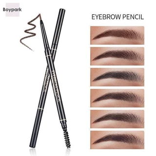 Boypark ดินสอเขียนคิ้ว แบบสองหัว วละเอียดพิเศษขนาด 1.5 มม 4 สีหมุนอัตโนมัติดินสอเขียนคิ้ว ธรรมชาติ
