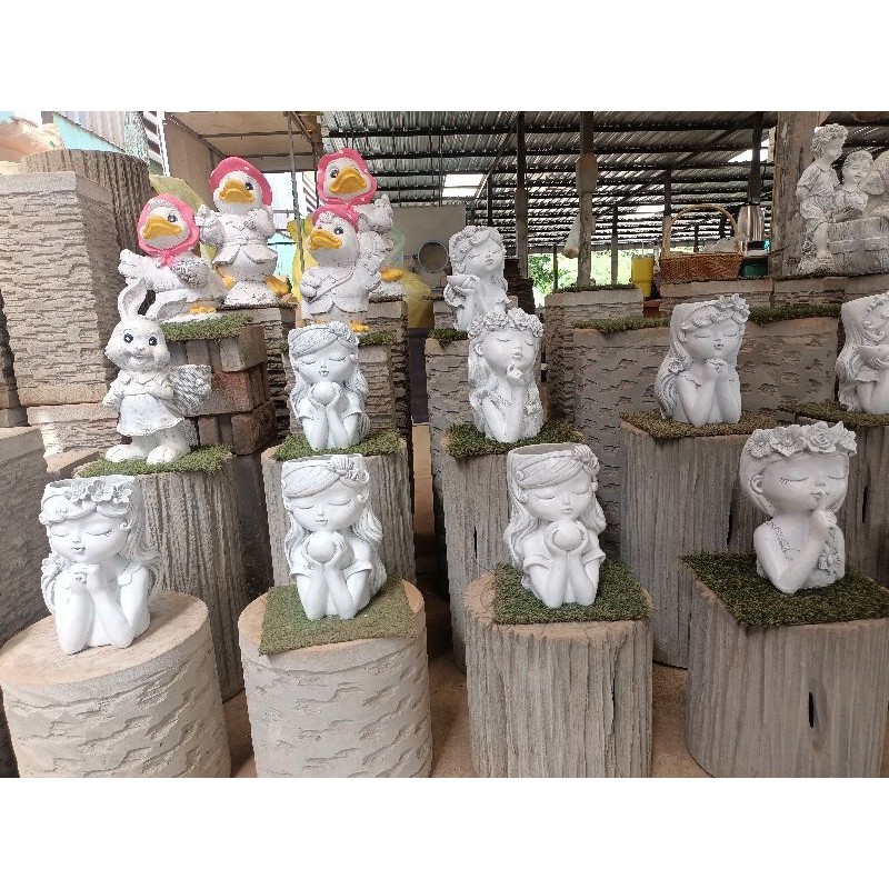 ตุ๊กตาปูนปั้นสำหรับตกแต่งประดับสวนสไตล์วินเทจมินิมอลอังกฤษและโรมัน