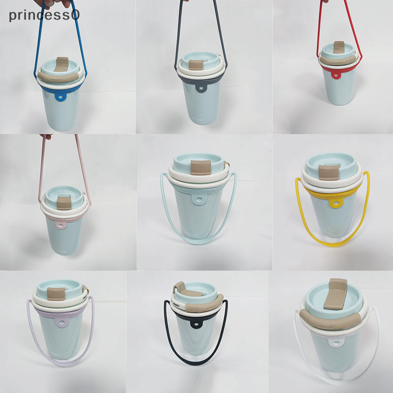 Pri แบบพกพาเครื่องดื่ม Carrier ผู้ถือชาซิลิโคนเชือกถ้วยอุปกรณ์เสริมถ้วยกาแฟพกพาสายรัดขวด Carrier ผู้ถือถ้วย Lanyard TH