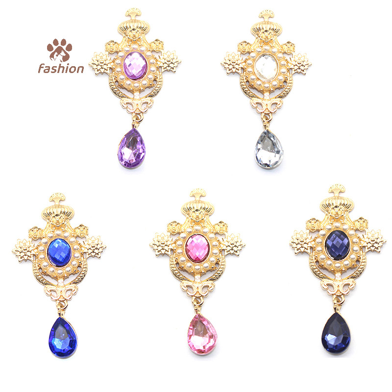 [แฟชั่น] Rhinestone Pearl Water Dropเข็มกลัดปุ่มเย็บปุ่มโลหะผสมอุปกรณ์ตกแต่งDIYการ์ดเชิญงานแต่งงานแก้วไวน์ของขวัญกล่องตกแต่ง {TH} - รูปที่ 4