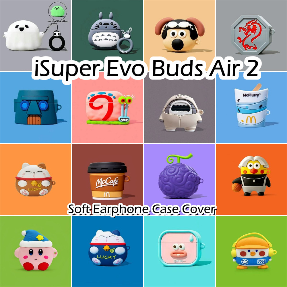READY STOCK! นําไปใช้กับ Isuper Evo Buds Air 2 เคส Case เคสหูฟัง การ์ตูนน่ารัก ซิลิโคนนุ่ม NO.3