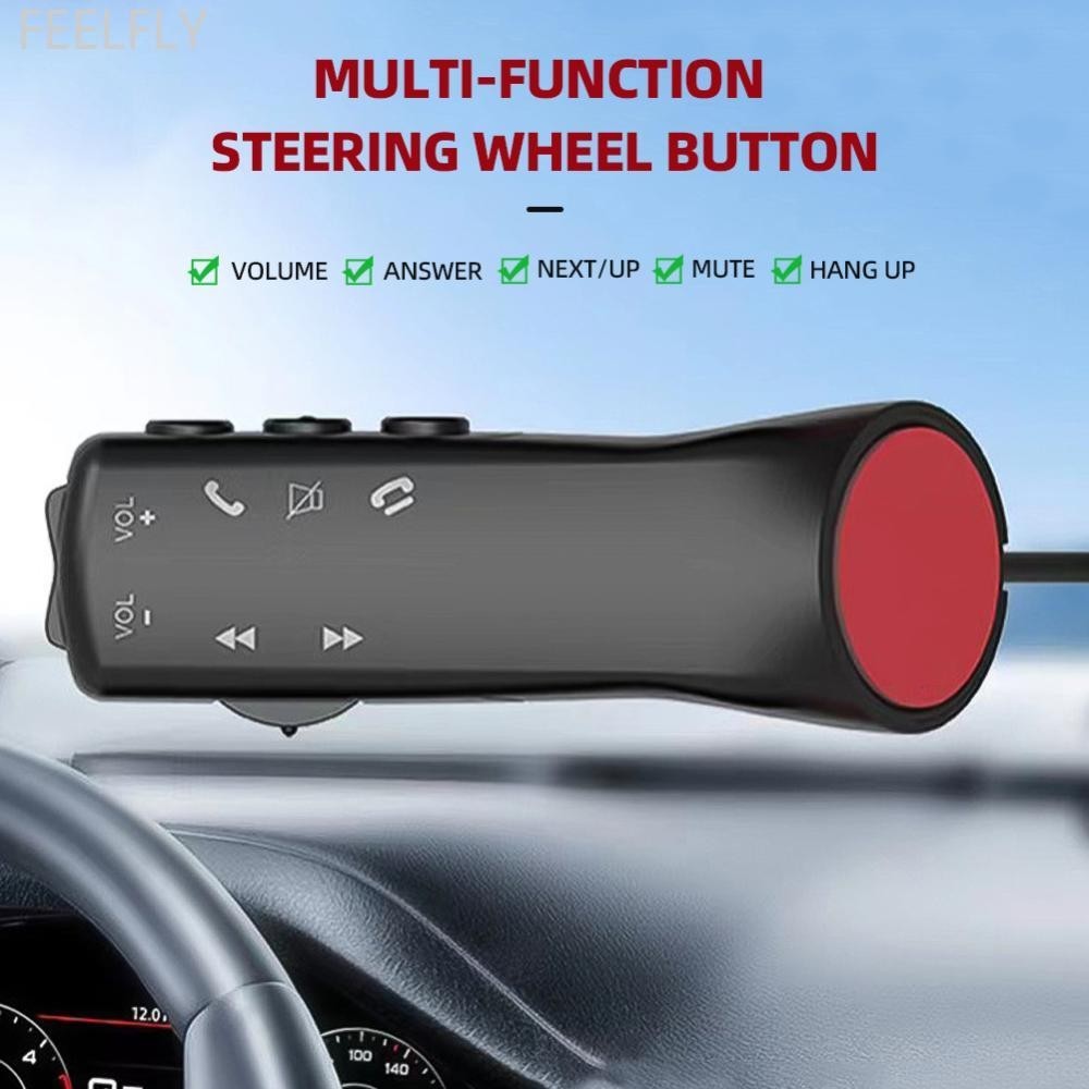 Feelfly รถพวงมาลัยปุ ่ มรีโมทคอนโทรลรถวิทยุ GPS นําทาง DVD 2 Din Android แบบมีสาย 7 ปุ ่ ม Fuction M7R4