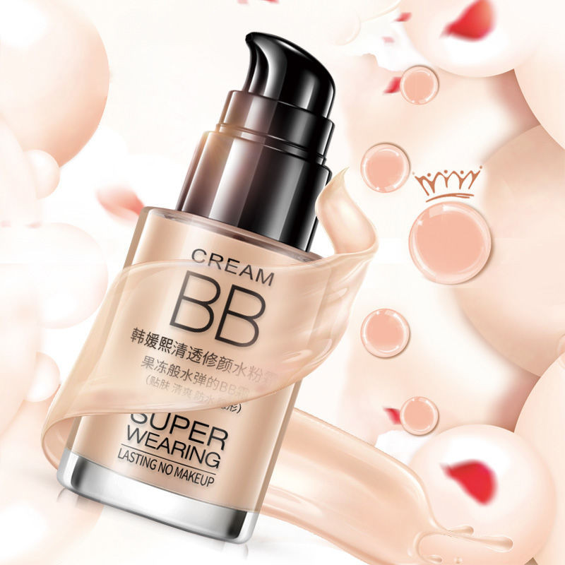 Bb Cream + Fixing Powder Whitening Flawless BB CreamธรรมดาชุดAir Cushion BBคอนซีลเลอร์Liquid Foundat