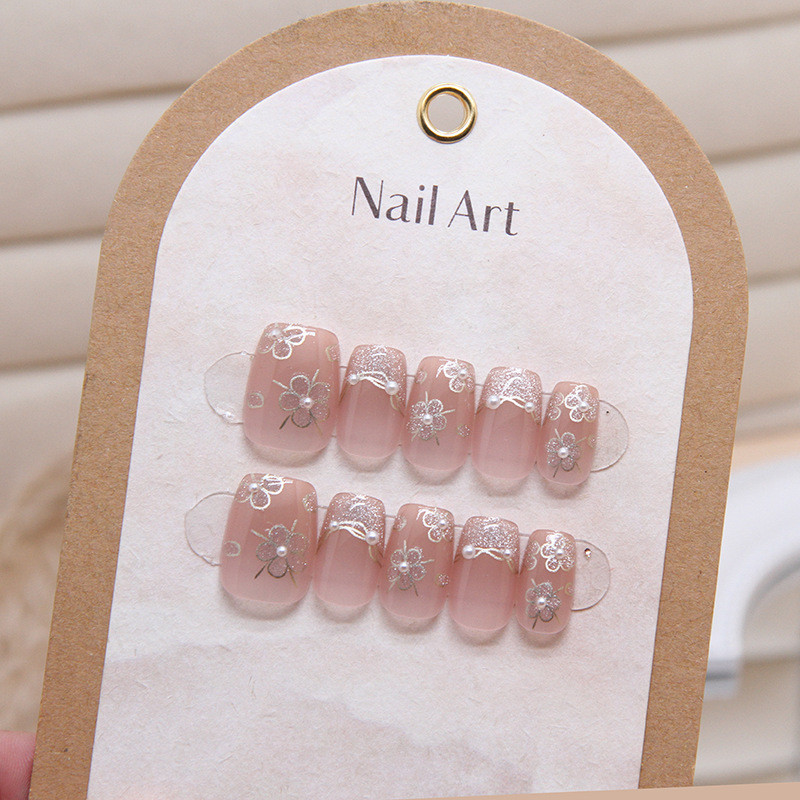 10 แฮนด์เมดแมวตาฝรั่งเศสสวมเล็บที่ถอดออกได้เล็บคลิปเล็บแพทช์เล็บขนาดเล็กสั้น ที