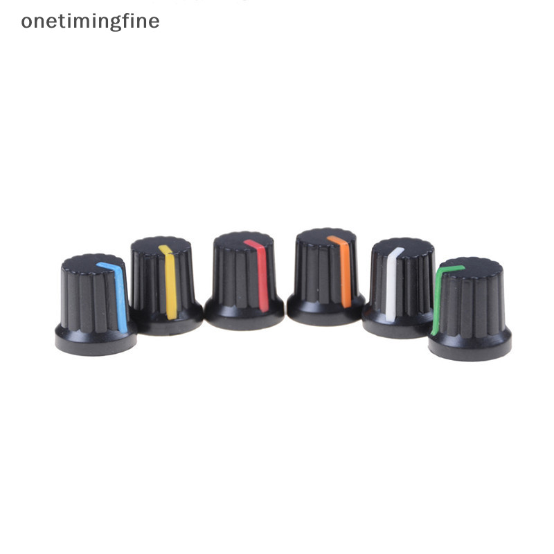 Onetimingfine 10 ชิ ้ น Potentiometer สวิทช ์ ลูกบิดหมวกรู Dia 6 มม.ควบคุมระดับเสียง Rotary Knob หมวก OTF