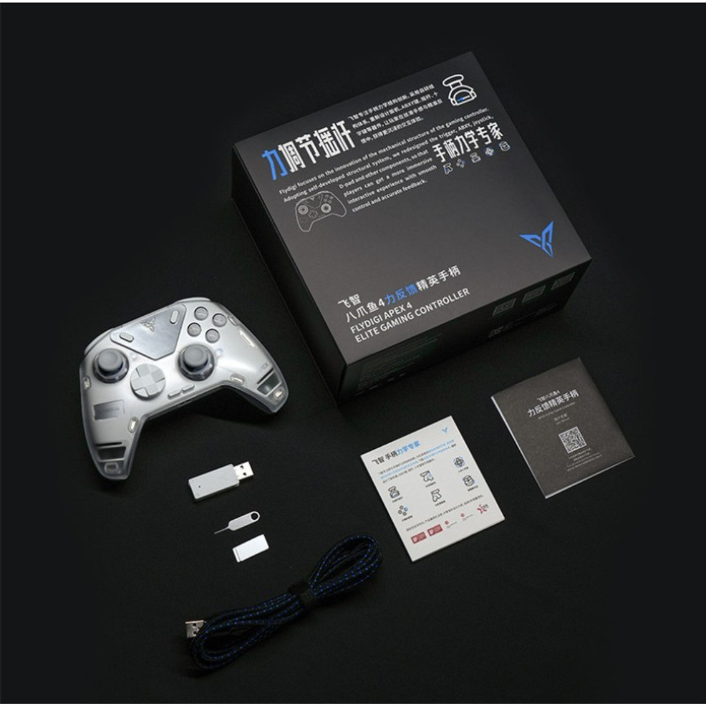 Tinzshop Joy Flydigi Apex4 Elite Gaming Controller Mechanical Design For PC/Windows, Nintendo Switch, Android, iOS (MFi)