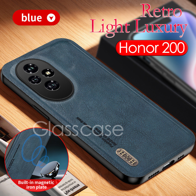 Honor 200 ProปลอกสําหรับHonor 200 pro lite 200pro 200lite Honor200pro Honor200lite 2024 Retro Matteหนังเคสโทรศัพท์ผู้ถือเลนส์ป้องกันเต็มรูปแบบกันกระแทกปลอกปกหลัง
