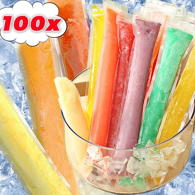 ถุงหลอดไอติมหวานเย็น (ประมาณ 50/100ใบ/ถุง) 140ml ขนาด 1.5*11/12 นิ้ว