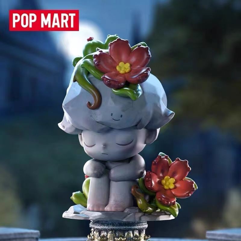 ของแท ้ POPMART POPMART DIMOO Don 't Sleep Tonight Series กล ่ องลึกลับอินเทรนด ์ Play รูปของขวัญตกแ