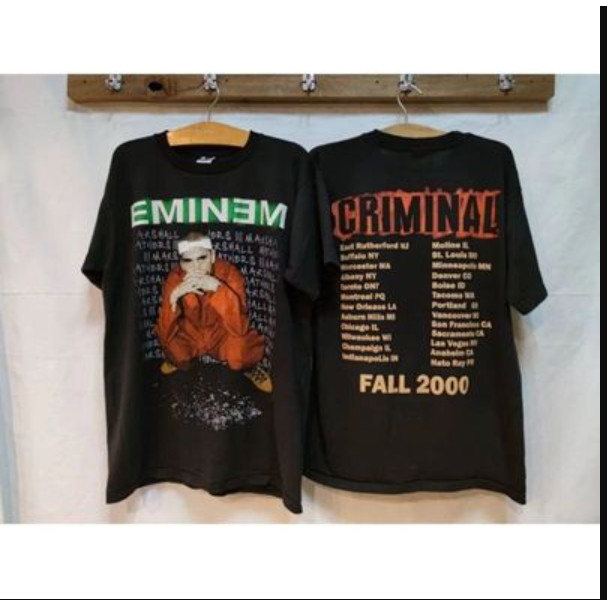 เสื้อยืด EMINEM แขนสั้นพิมพ์ผ้าฝ้าย T-shirt