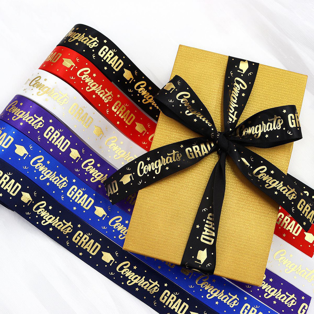 5 meters length 3.8cm width Colorful Graduation Season Ribbon DIY Handmade Bow Gift Packaging
