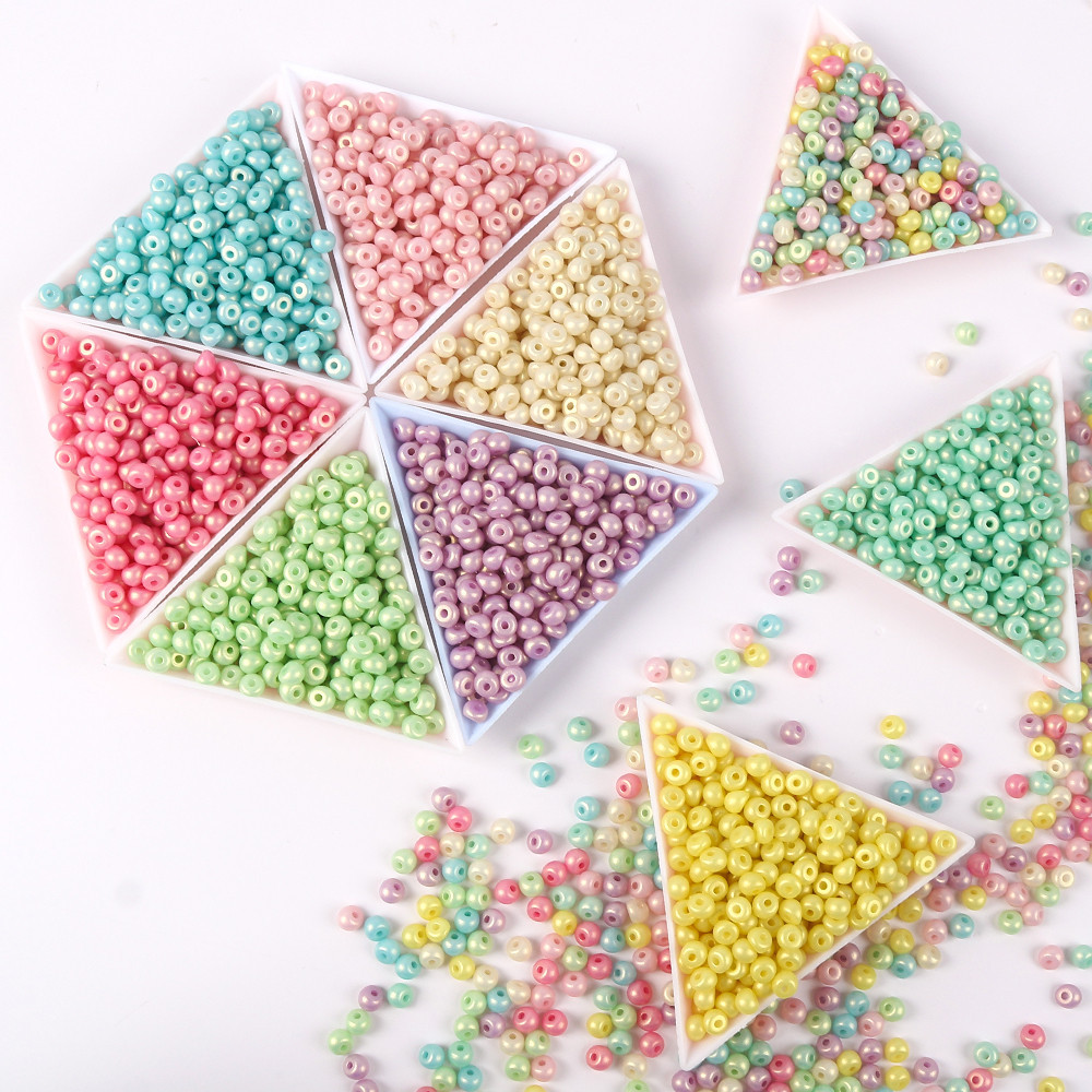 10g อะคริลิค Charm Water Drop Seed ลูกปัด Pearlescent Effect Colourful แก้ว Spacer ลูกปัดสําหรับ DIY เครื่องประดับทํา Handmade เย็บ