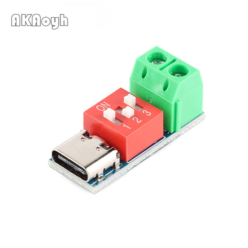 Pdsink PD Decoy PD Fast Charging Test Board ปรับแรงดันไฟฟ้า 5V-20V Dial-รหัสปรับ Charge Connector