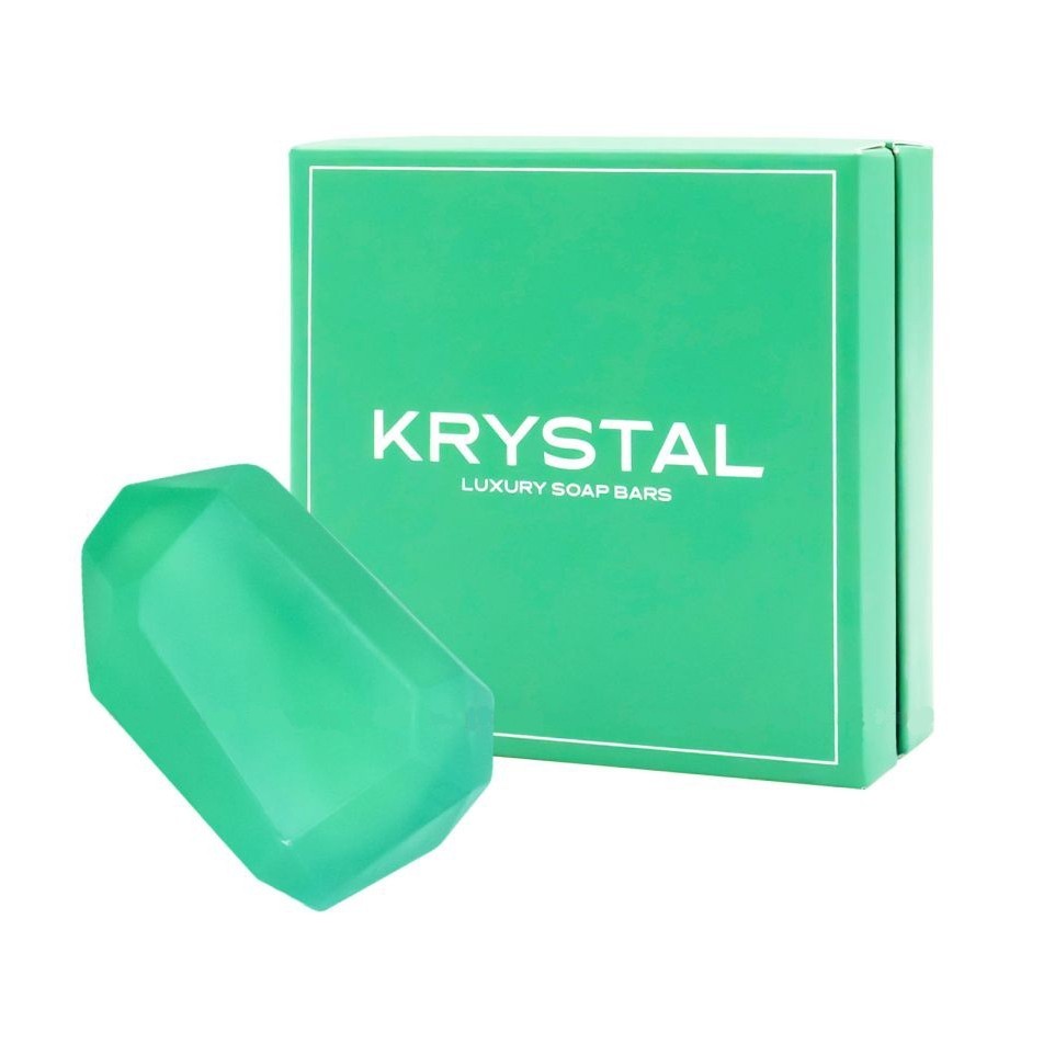 Krystal Luxury Soap Bars 75g คริสตัลลักซ์ซัวรี่โซพบาร์ สูตรอ่อนโยน ก้อนใหญ่