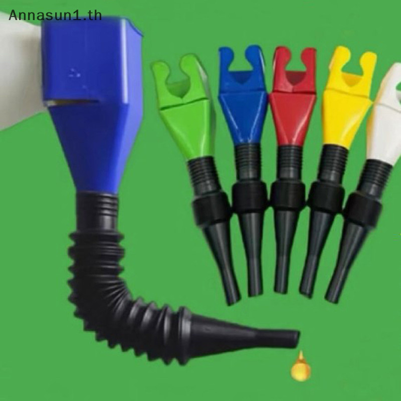 Annasun Telescopic Car เติมน้ํามันช่องทาง Universal Filter Transfer Funnels เครื่องมือเครื่องมือพับได้ TH
