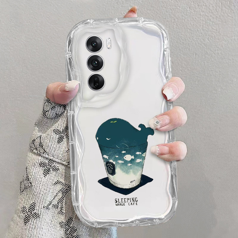 เคส OPPO Reno12 5G Reno 12 PRO 11 10 11F 8 8Z 7Z เคสโทรศัพท์ใส เคสนิ่ม ความรู้สึกสูง หยักแมว ดอกไม้ ใส เคสโทรศัพท์ ราคา ถูกที่สุด ดีลบีเคเค แกลเลอรีภาพที่ 5