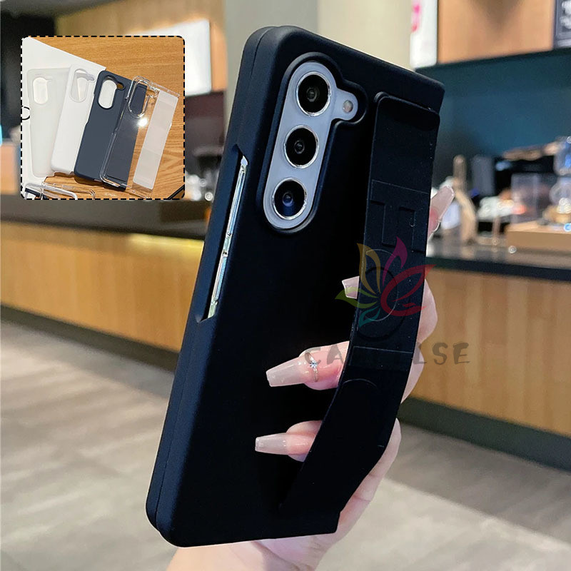 SAMSUNG หรูหราซิลิโคนอ่อนนุ่มสายรัดข้อมือยึดเคสโทรศัพท์samsung Galaxy Zพับ 6 Zพับ 5 Zพับ 4 Zพับ 3 กร
