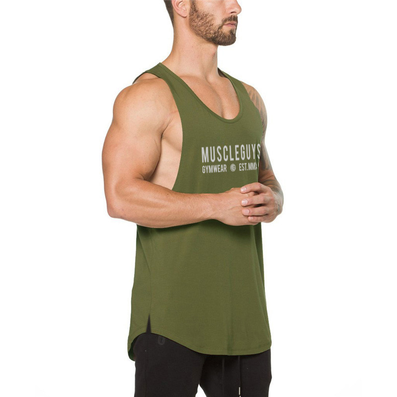 ยี่ห้อออกกําลังกายผู้ชายs สวมใส่เสื้อกล้ามแฟชั่นใหม่เสื้อกั๊ก Cool Gym Keep Fit ฟิตเนสเสื้อกล้ามแขนกุดเสื้อกีฬา