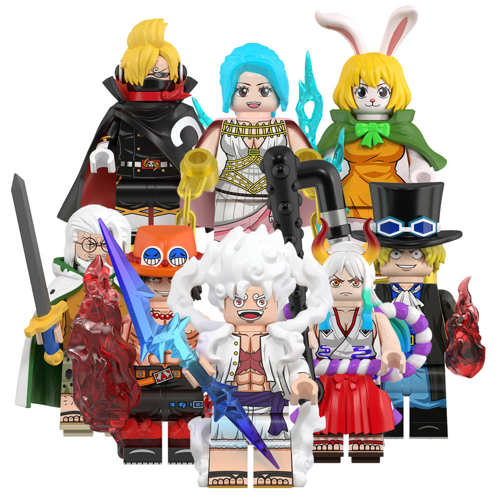 Nika Luffy Rayleigh Ace Yamato Sabo Vivi แครอท Sanji ญี่ปุ่น Amine Building Block ตัวเลขของเล่น