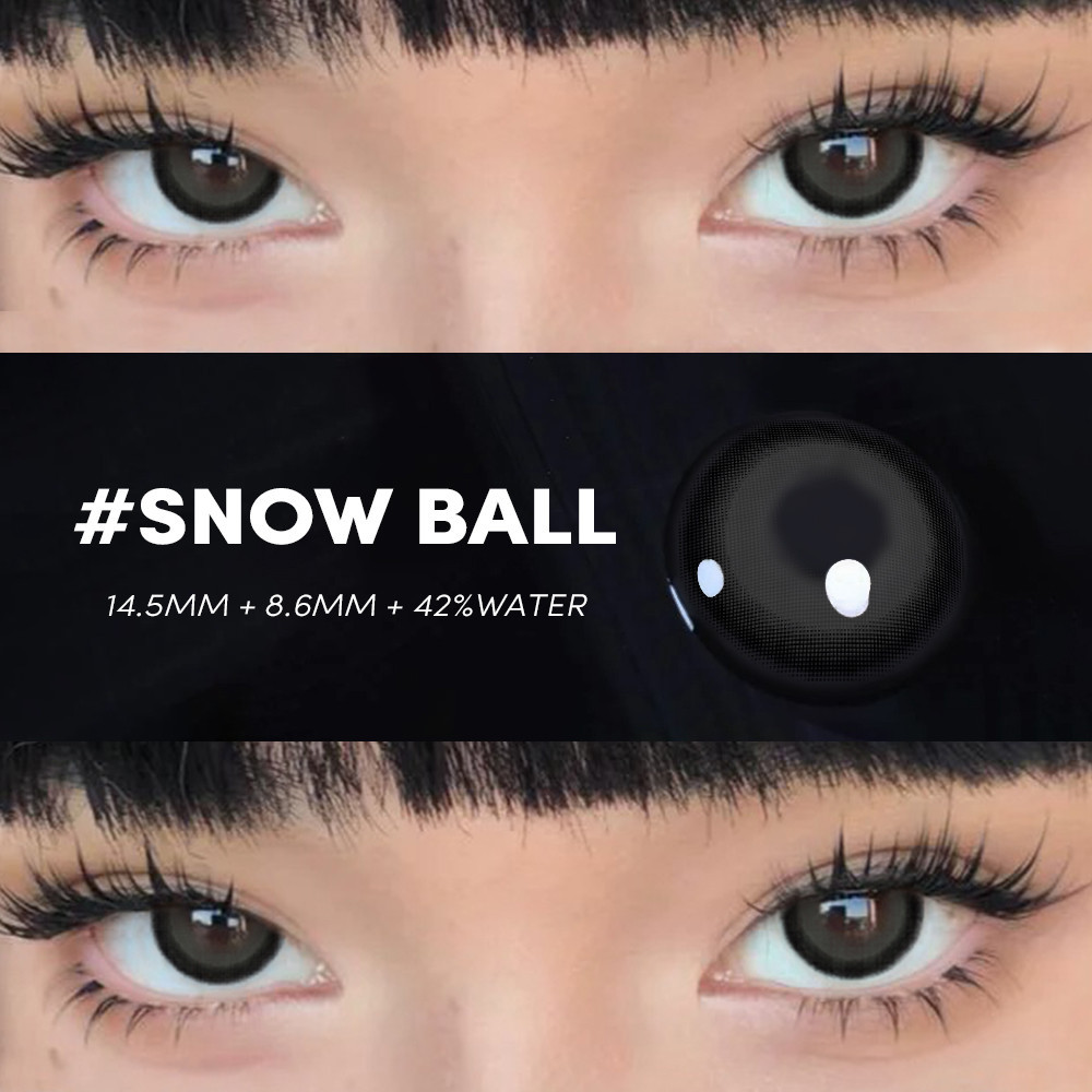 1คู่คอนแทคเลนส์สี มีค่าสายตา 0.00~-6.00 Milk Ball รายเดือน ชุดคอนแทคเลนส์ รายเดือน ปริมาณน้ำ 42% Contact Lens 14.5mm
