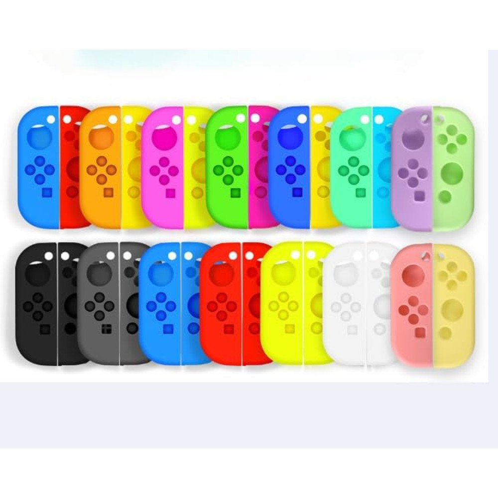 เคสผิวป้องกันซิลิโคนอ่อนนุ่ม NSLikey เปลี่ยนสําหรับ Nintendo Switch และ Switch OLED Joycon Controller Cover