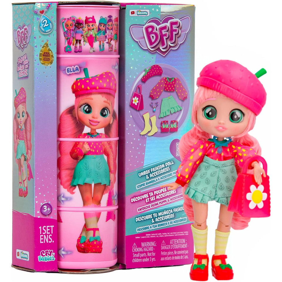 Cry Babies BFF Ella Fashion Doll พร้อมเซอร์ไพรส์ 9+