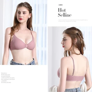 TT HOME 🔥มาใหม่🔥บราทรงโบว์7สี แบบสวม มีฟองน้ำสายปรับได้
