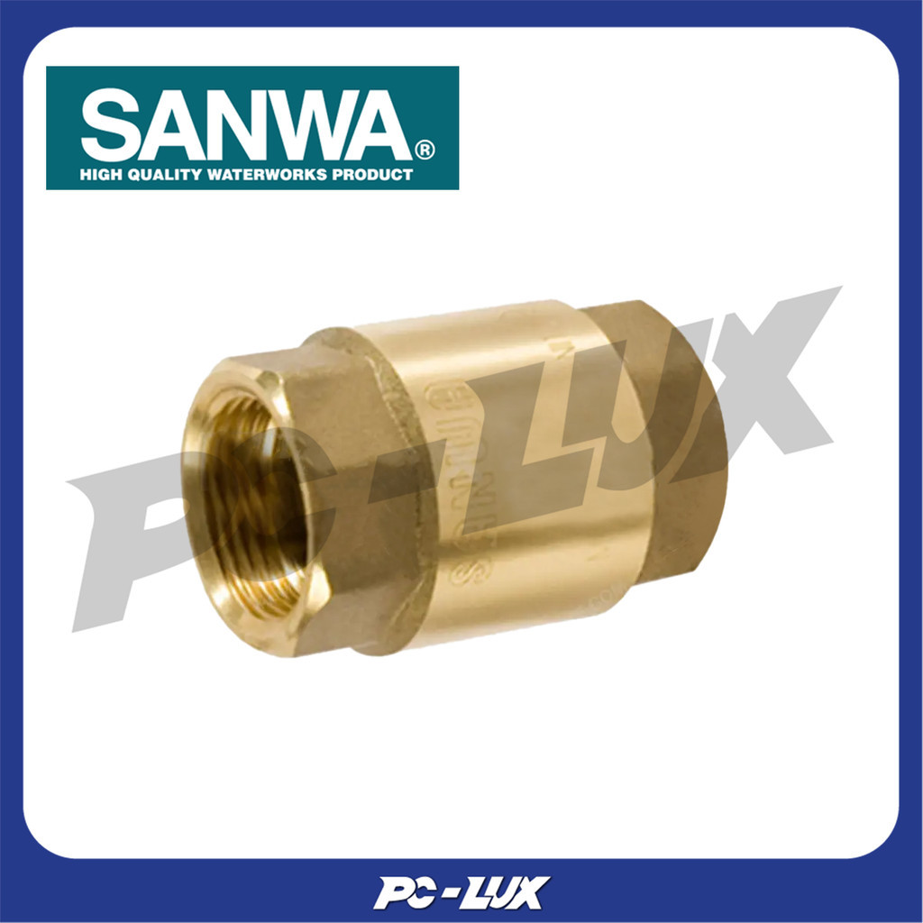 SANWA  เช็ควาล์วสปริง สีทองเหลือง รุ่น SCV15  / SCV20 / SCV25