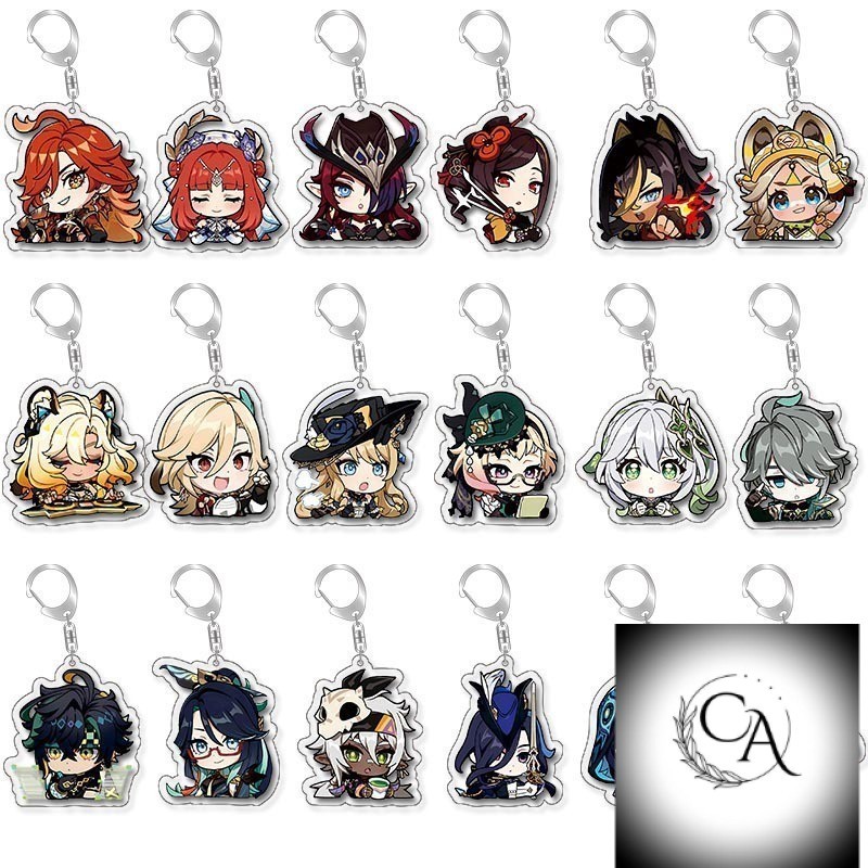 Genshin Impact culali orron iansan พวงกุญแจอะคริลิคเกมจี้การ์ตูนกระเป๋าเป้สะพายหลังจี้ของขวัญ