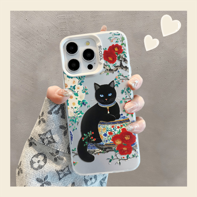 เคส VIVO ลายแมวดอกไม้ สำหรับ Vivo Y17 Y12 Y12S Y30 Y7S Y50 Y100 S10 S10E V23E V23 V25 V27 V29 X60 X7