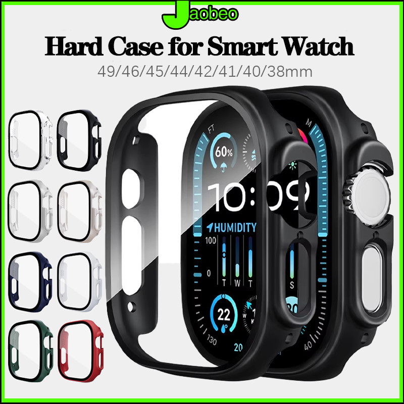เคสพีซีกระจกนิรภัย for iWatch Ultra 3 2 SE 3 Apple Watch Series 11 10 9 8 7 6 5 4 46mm 45mm 41mm 44mm 40mm 42mm 38mm